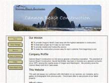 Tablet Screenshot of cannonbeachconstruction.com